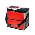 Natico Red, Black and Tan Polyester Insulated Cooler Bag (60-LN-13RD)