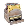 Bindertek Stacking Wood Desk Organizers Step Up File/Tray/Drawer Kit (WK1-DR)