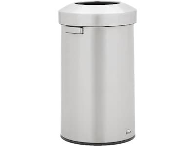 Rubbermaid Refine Stainless Steel Indoor Trash Can with Open Lid, 23 Gallon,  Silver (2147584)