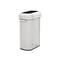 Rubbermaid Refine Stainless Steel Indoor Trash Can with Open Lid, 15 Gallon, Silver (2147581)