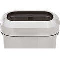 Rubbermaid Refine Stainless Steel Trash Can with Open Lid, 15 Gallons, Silver (2147581)