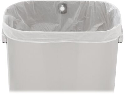 Rubbermaid Refine Stainless Steel Indoor Trash Can with Open Lid, 15 Gallon, Silver (2147581)