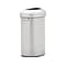 Rubbermaid Refine Stainless Steel Trash Can with Open Lid, 16 Gallons, Silver (2147550)
