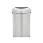 Rubbermaid Refine Stainless Steel Indoor Trash Can with Open Lid, 21 Gallon, Silver (2147582)