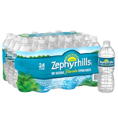 Zephyrhills 100% Natural Spring Water, 16.9 oz. Plastic Bottles, 24/Carton (11475233)