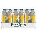Poland Spring Sparkling Water, Lively Lemon, 16.9 oz. Bottles, 24/Carton (12349569/100965)