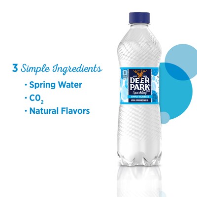 Deer Park Simply Bubbles Sparkling Spring Water, 16.9 oz. Bottles, 24/Carton (12349500)