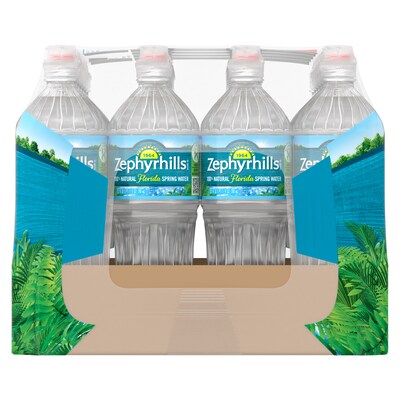 Zephyrhills 100% Natural Spring Water, Regular Flavor, 700ml Bottles with Sport Cap, 24/Carton (12087206)