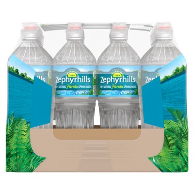 Zephyrhills 100% Natural Spring Water, Regular Flavor, 700ml Bottles with Sport Cap, 24/Carton (12087206)