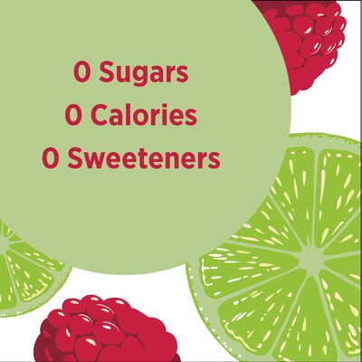 Poland Spring Raspberry Lime Flavored Sparkling Water, 16.9 oz., 24/Carton (12349573/122058)