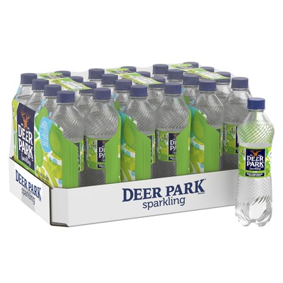 Deer Park Sparkling Water, Zesty Lime, 16.9 oz. Bottles, 24/Carton (12349502)