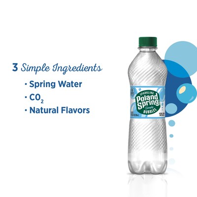 Poland Spring Sparkling Water, Simply Bubbles, 16.9 oz. Bottles, 24/Carton (12349574)