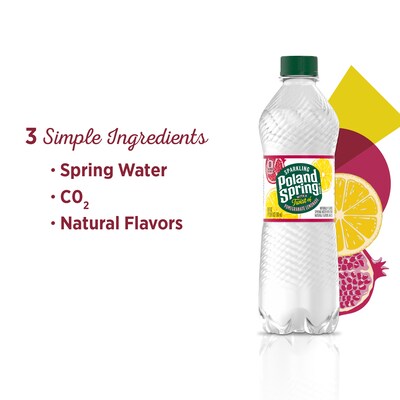 Poland Spring Sparkling Water, Pomegranate Lemonade, 16.9 oz. Bottles, 24/Carton (12349576)