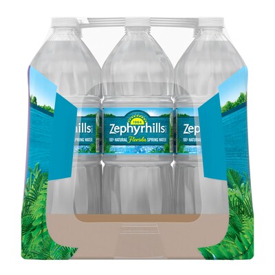 Zephyrhills 100% Natural Spring Water, 33.8 oz., 15 Bottles/Carton (11475332)