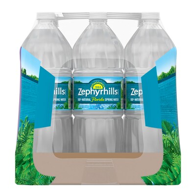 Zephyrhills 100% Natural Spring Water, Regular Flavor, 33.8 oz. Plastic Bottles, 15/Carton (11475332)