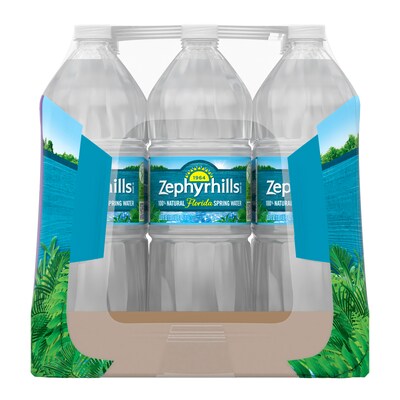 Zephyrhills 100% Natural Spring Water, Regular Flavor, 33.8 oz. Plastic Bottles, 15/Carton (11475332)