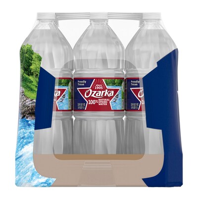 Ozarka 100% Natural Spring Water, Regular Flavor, 33.8 oz. Plastic Bottles, 15/Carton (11475188)