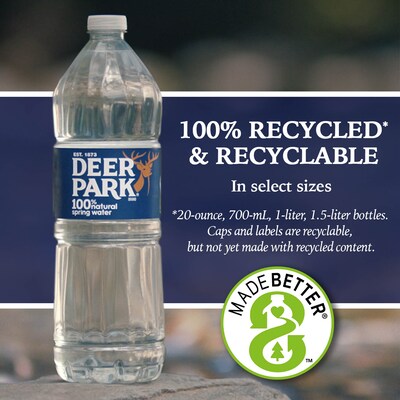 Deer Park 100% Natural Spring Water, Regular Flavor, 33.8 oz. Plastic Bottle, 15/Carton (12222308)