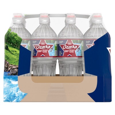 Ozarka 100% Natural Spring Water, Regular Flavor, 700ml Bottles with Sport Cap, 24/Carton (12086825)