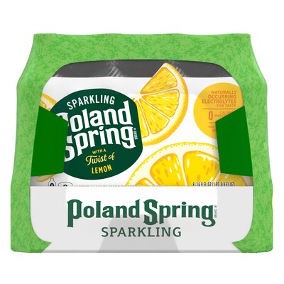 Poland Spring Sparkling Water, Lime, Triple Berry & Lemon, 16.9 oz. Bottles, 24/Carton (12410094)