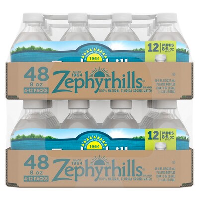 Zephyrhills 100% Natural Spring Water, 8 oz., 48/Pack (11475286)