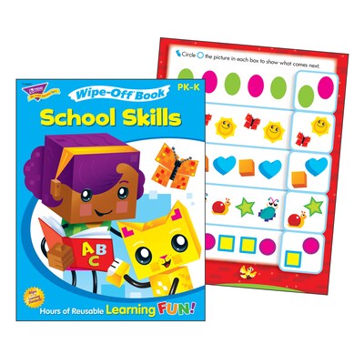 TREND School Skills and Crayons Reusable Wipe-Off® Activity Set, Grade PK-K (T-90916)