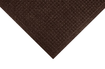 M+A Matting WaterHog Squares Fashion Mat, Universal Cleated, 3 x 10, Dark Brown (28052310070)