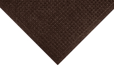 M+A Matting WaterHog Squares Fashion Mat, Universal Cleated, 3 x 5, Dark Brown (2805235070)