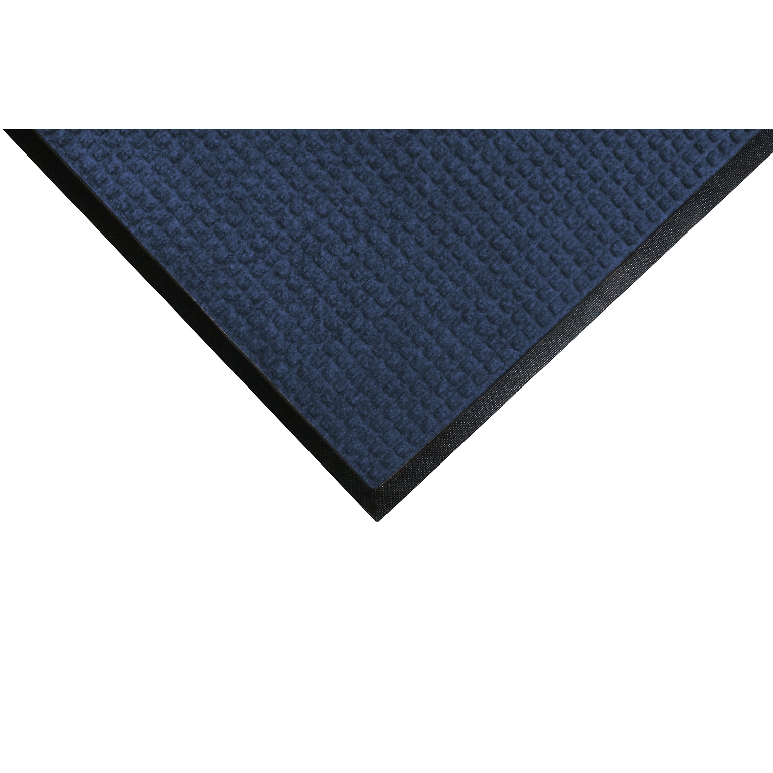 M+A Matting WaterHog Squares Classic Mat, Universal Cleated, 4 x 6, Navy (2006146070)