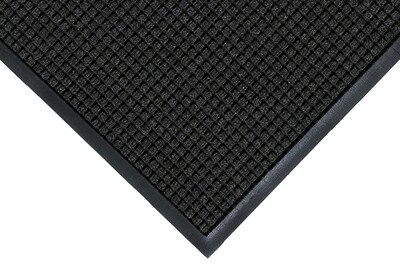 M+A Matting WaterHog Squares Classic Mat, Smooth, 6 x 10, Charcoal (20054610170)