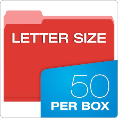 Pendaflex Hanging File Folder Combo Kit, Letter Size, Assorted Color, 25 Folders with Tabs, 50 File Folders (99199)