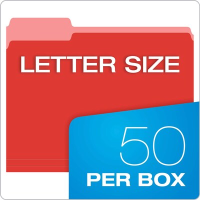 Pendaflex Hanging File Folder 25 Folders and 50 File Folders, 1/3-Cut Tab, Assorted, Letter Size, Multicolor, 75/Box (99199)