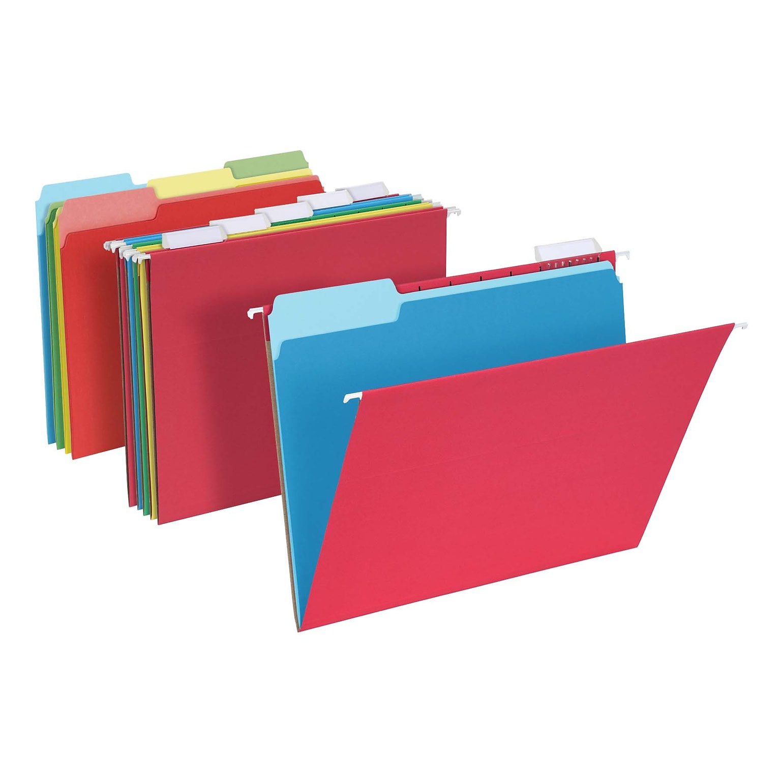 Pendaflex Hanging File Folder Combo Kit, Letter Size, Assorted Color, 25 Folders with Tabs, 50 File Folders (99199)