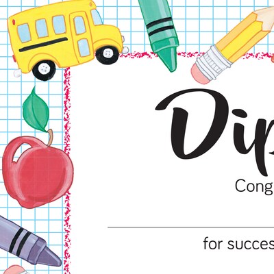 Great Papers Grade School Diploma Graduation Certificates, 8.5 x 11, Multicolor, 15/Pack (2020002)