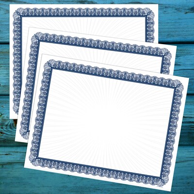 Great Papers Certificates, 8.5" x 11", Blue, 100/Pack (961033S)