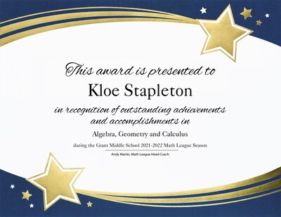 Great Papers Shooting Stars Certificates, White, 15/Pack (20103777)