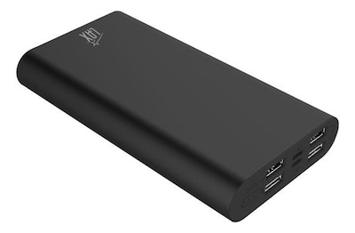 LAX Pro Portable Charger Battery Backup 16800mAh with 4 High Speed Charging 2.1A USB Ports (Black) (LAXPB16800-BLK)