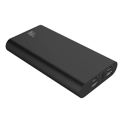 LAX Pro Portable Charger Battery Backup 16800mAh with 4 High Speed Charging 2.1A USB Ports (Black) (LAXPB16800-BLK)