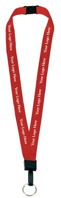 Custom Breakaway Lanyard With Removable Key Ring, 3/4“