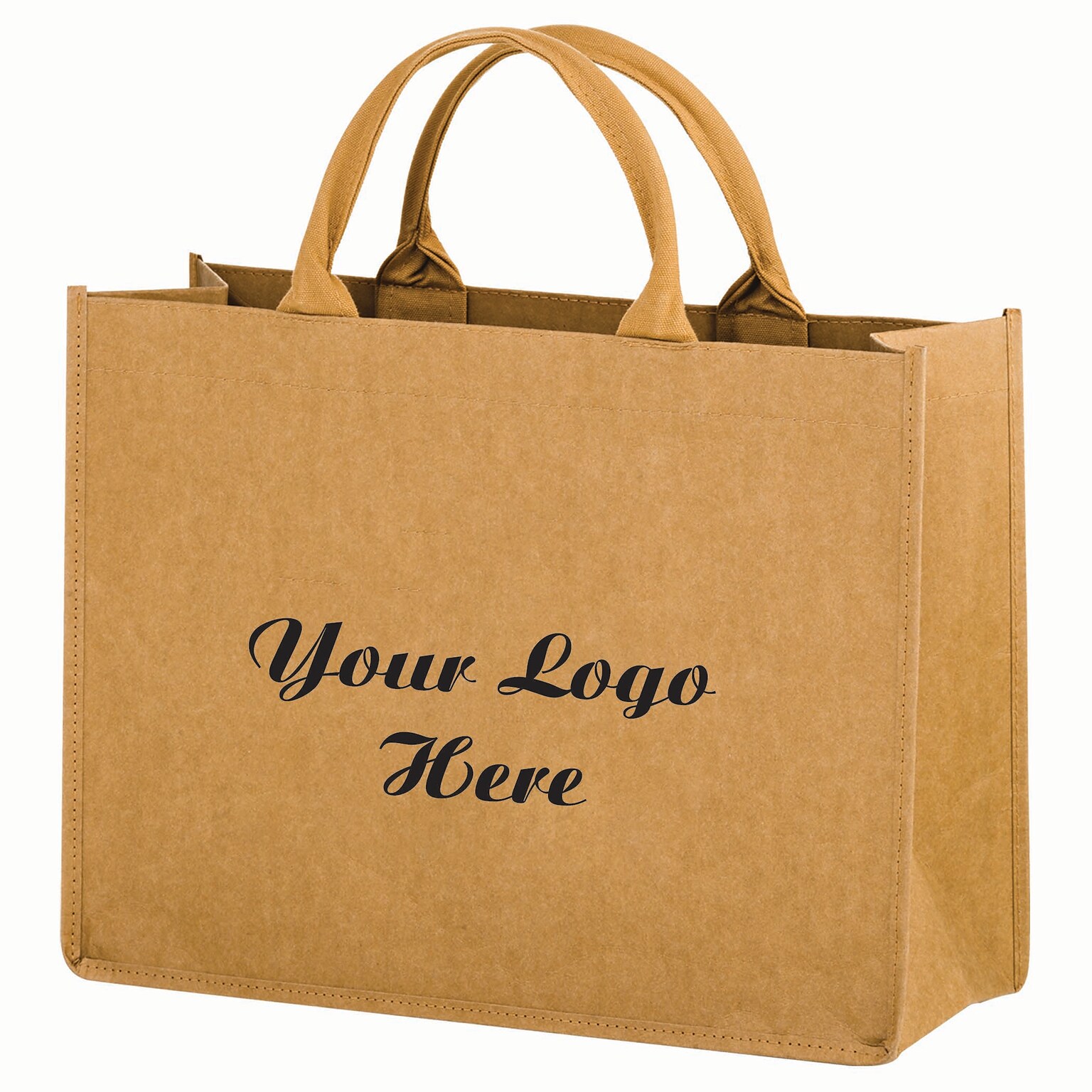 Custom Hurricane Washable Kraft Paper Tote; 12x16, (QL46873)