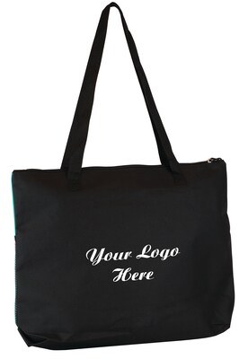 Custom Premium Zippered Tote; 14x19-1/3", (QL48634)