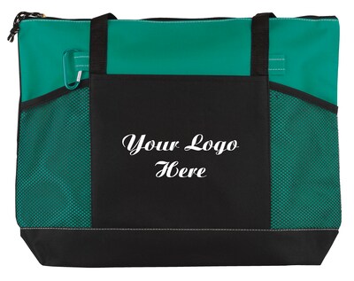 Custom Premium Zippered Tote; 14x19-1/3", (QL48634)