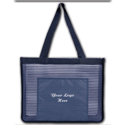 Custom Landscape Mesh Tote; 12-1/2x16-2/7", (QL47466)