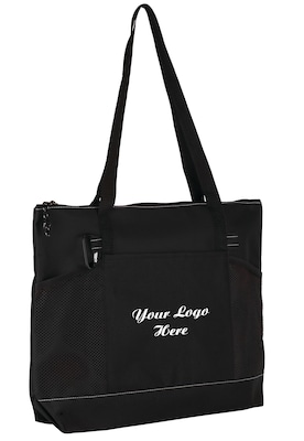 Custom Premium Zippered Tote; 14x19-1/3, (QL48634)