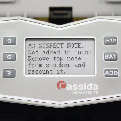 Cassida Advantec HD Bill Counter, Gray (75UM)