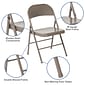 Flash Furniture HERCULES Series Metal Folding Chair, Gray, 2/Pack (2BDF002GY)