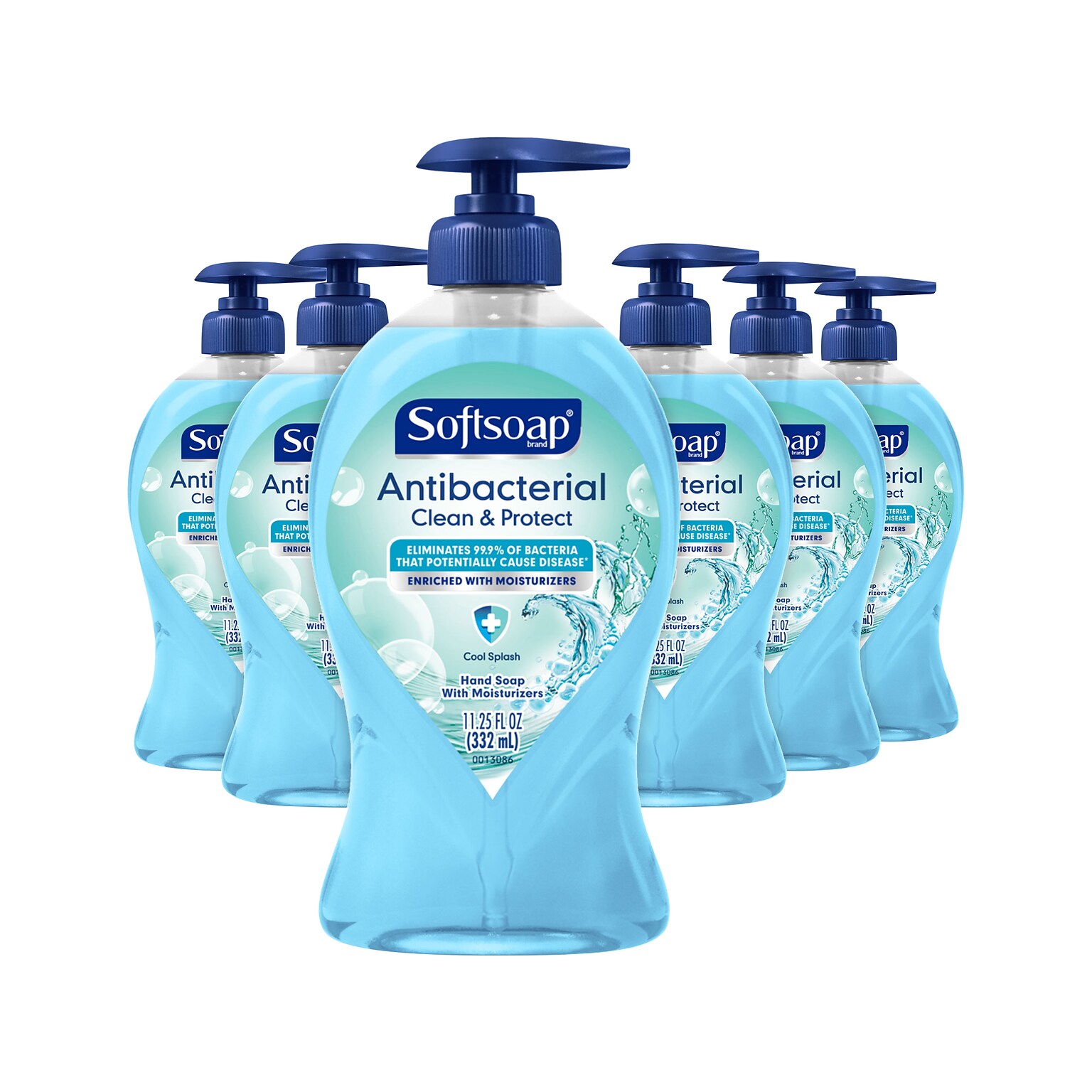 Softsoap Clean & Protect Antibacterial Liquid Hand Soap, Cool Splash Scent, 11.25 Fl. Oz., 6/Carton (US07327ACt)
