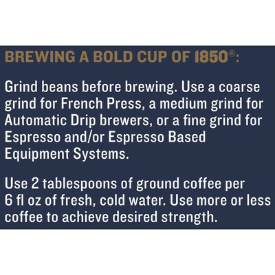 1850 Black Gold, Dark Roast Coffee, Whole Bean, 2-Pound (2550021522)