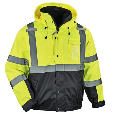 GloWear® 8381 Type R Class 3 Performance 3-in-1 Bomber Jacket, Lime, Medium (25593)