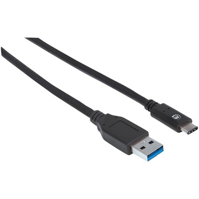 MANHATTAN USB-C Male 3.0 to USB-A Male 2.0 Cable, 3ft (353373)